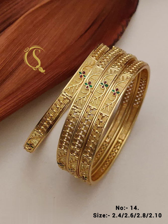 Designer Micro Gold Plating 4 Pice Bangles Suppliers in Mumbai
